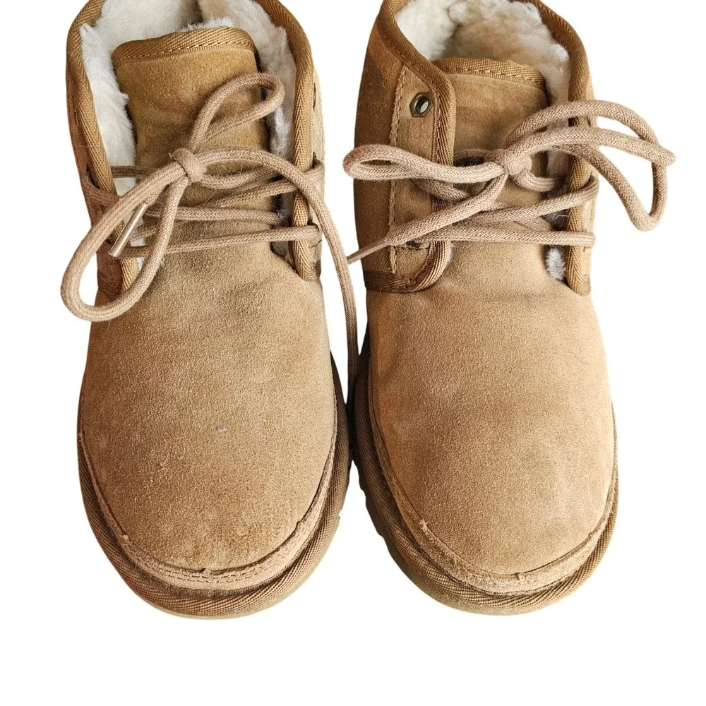 UGG Boots Neumel Chestnut Suede Chukka Lace Up Men's Size‎ 5 Women's Size 7
